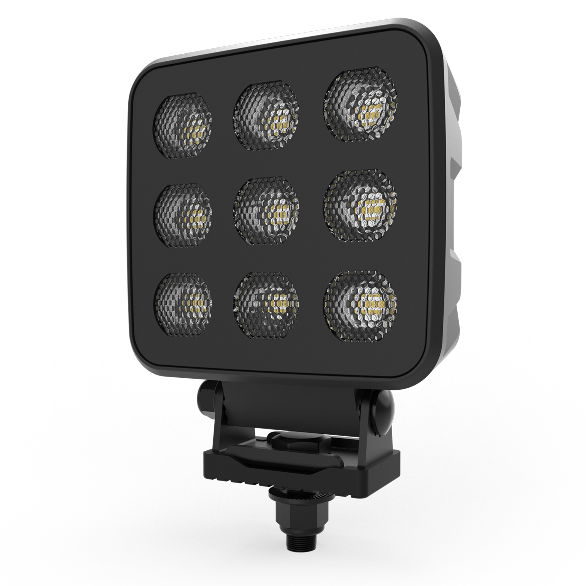 Ecco 18 LED Work Lamp — Square Flood, Clear Lens, 12–24V DC, Model# EW2722